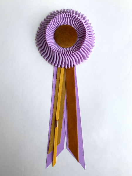 Small Lavender and Mustard Rosette