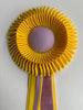 Small Daffodil Yellow and Lavender Rosette