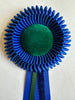 Mini Electric Blue and Green Rosette