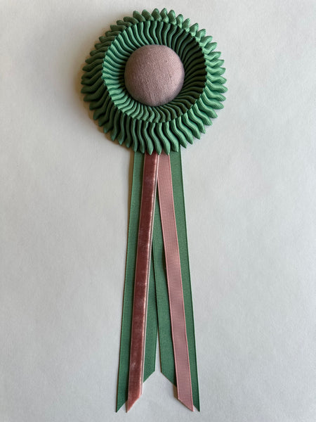 Mini Sage Green and Pale Pink Rosette