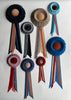 Small Mystic Blue & Rust Rosette