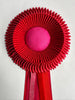 Medium Red and Bright Pink Rosette