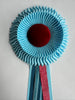 Small Light Blue & Red Rosette