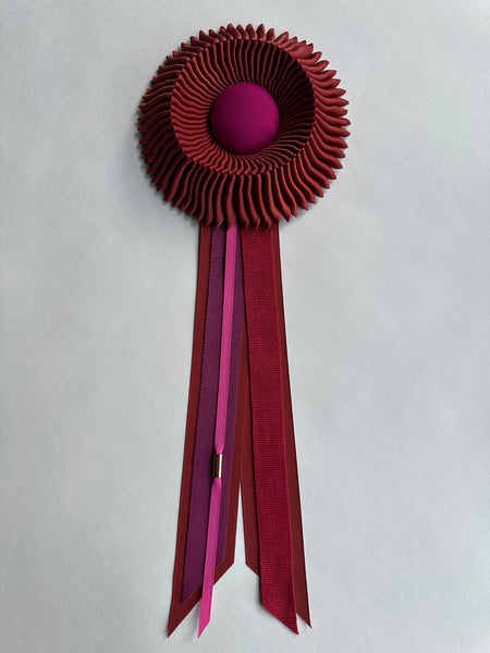 Small Rust and Magenta Rosette