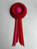 Medium Red and Bright Pink Rosette