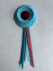 Small Light Blue & Red Rosette