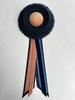Medium Navy & Pale Peach Rosette