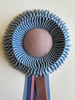 Small French Blue and Dusty Pink Rosette