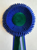 Small Cobalt Blue & Dark Green Rosette
