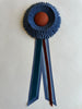 Small Smoke Blue & Rust Rosette