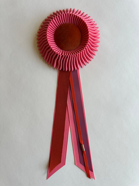 Coral Rose & Rusty Orange Rosette