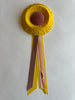 Small Daffodil Yellow and Pink Rosette
