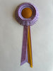 Small Lilac & White Stripe & Yellow Rosette