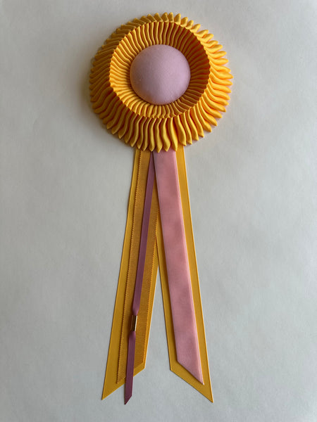 Small Yellow & Light Pink Rosette