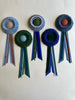 Small Smoke Blue & Rust Rosette