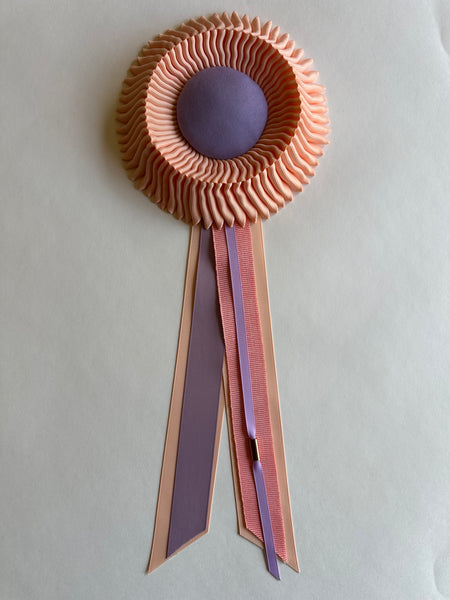 Small Pale Peach & Lilac Rosette