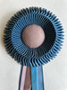 Medium Antique Blue and Pale Pink Rosette