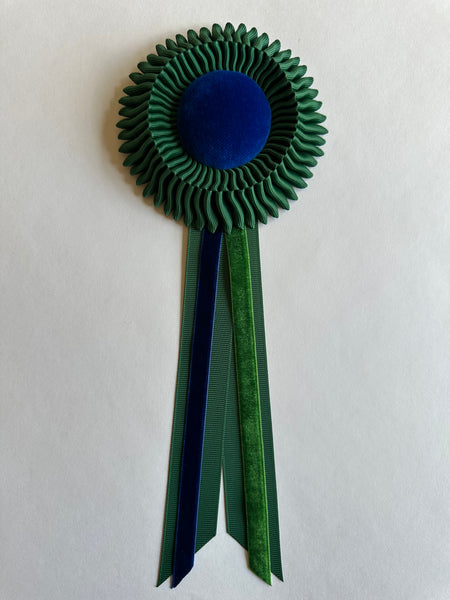 Mini Green and Blue Rosette