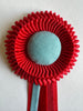 Mini Red and Ocean Blue Rosette