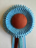 Mini Light Blue and Rust Rosette