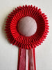 Mini Red and Pale Pink Rosette