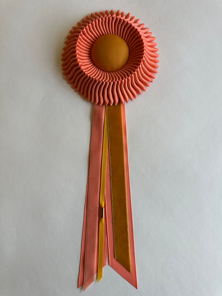 Small Peach and Golden Yellow Rosette