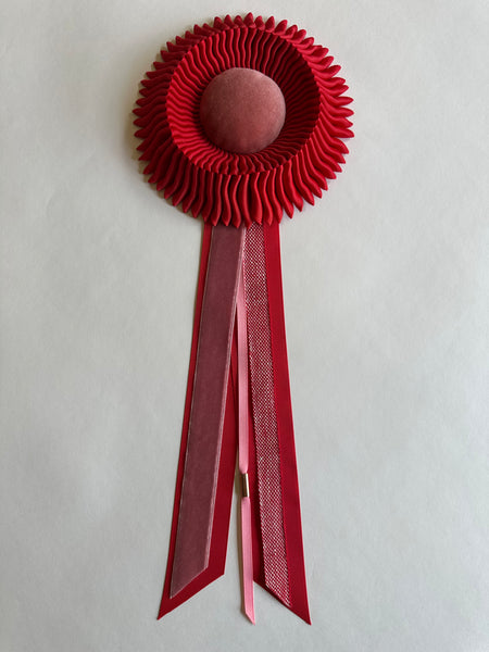 Small Red and Pink Rosette