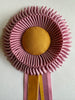 Small Dusty Pink and Golden Yellow Rosette