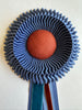 Small Smoke Blue & Rust Rosette