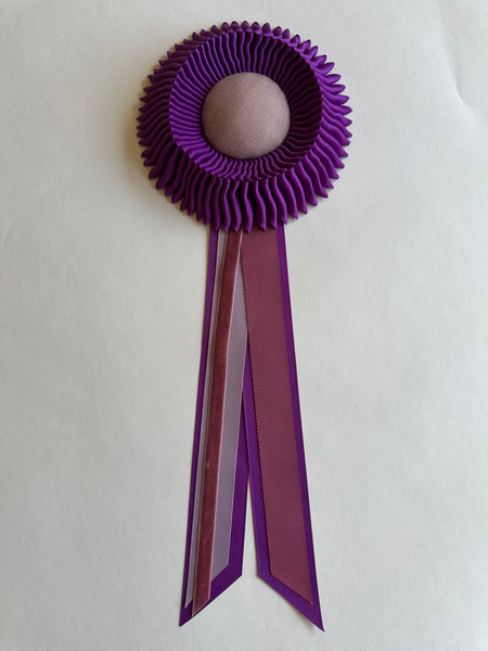 Small Ultra Violet & Dusty Pink Rosette