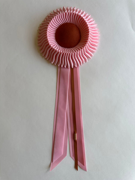 Small Light Pink & Rust Rosette