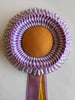 Small Lilac & White Stripe & Yellow Rosette