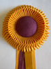 Small Golden Yellow & Rosewood Rosette