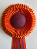 Small Orange & Rosewood Rosette