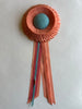 Small Peach & Teal Rosette