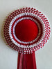 Small Red & White Stripe Rosette