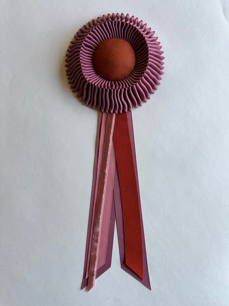 Small Rosy Mauve & Rust Rosette