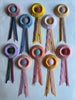 Small Antique Mauve and Teal Rosette