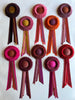 Small Burgundy & Mustard Rosette