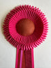 Small Shocking Pink and Rust Rosette