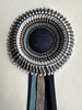 Small Blue, White and Sand Striped Rosette