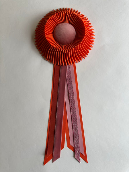 Medium Orange and Pink Rosette