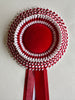 Small Red & White Stripe Rosette