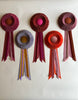 Medium Rust and Magenta Rosette