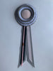 Small Grey and White Stripe Rosette