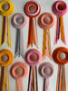 Small Orange and White Stripe Rosette