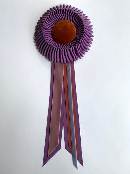Small Amethyst and Caramel Rosette