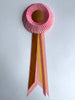 Small Pink and Caramel Rosette
