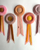 Small Pink and Caramel Rosette
