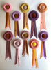 Small Butter Yellow and Dusty Pink Rosette